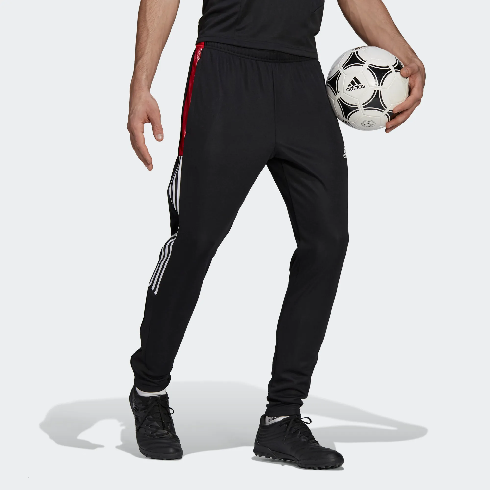 Adidas Men's Tiro 21 Track Pants - Black / Team Power Red