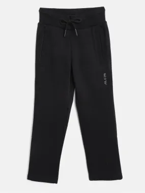 Alcis Girls Solid Black Track Pants