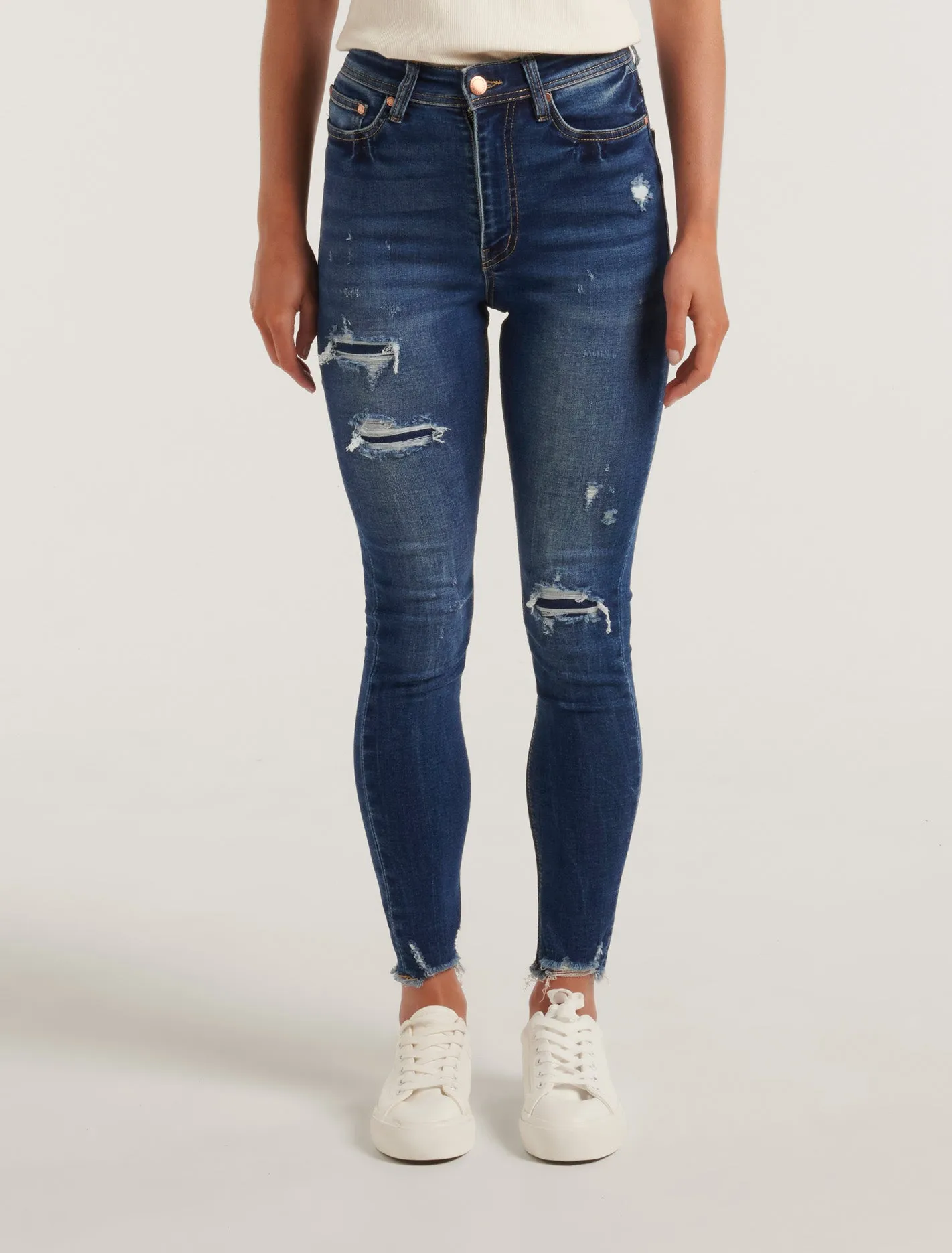 Ashley Mid-Rise Ankle Skinny Jeans