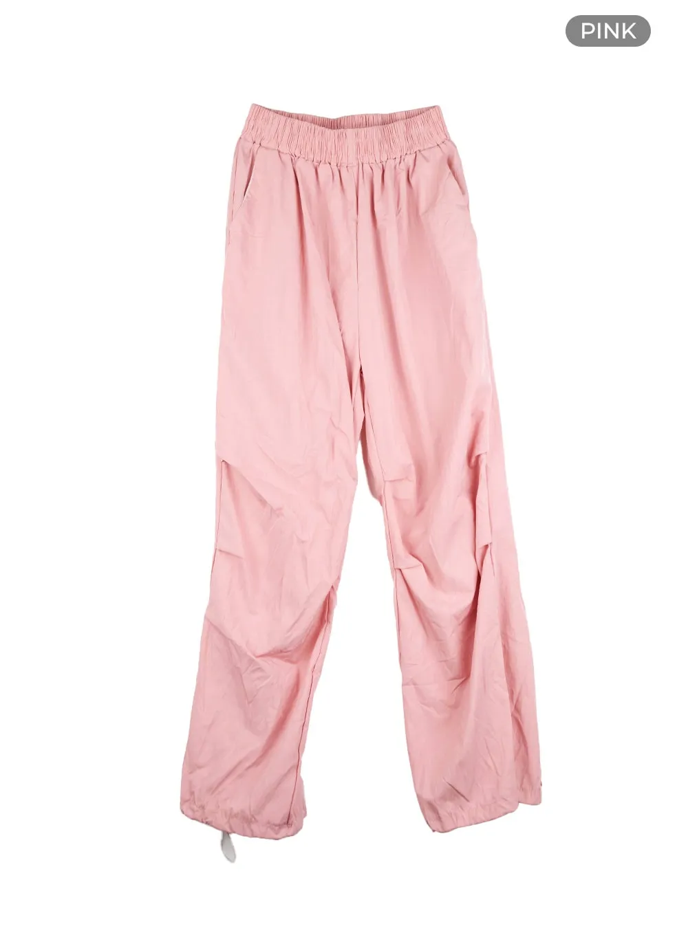 Banded Nylon Wide Fit Pants CL404