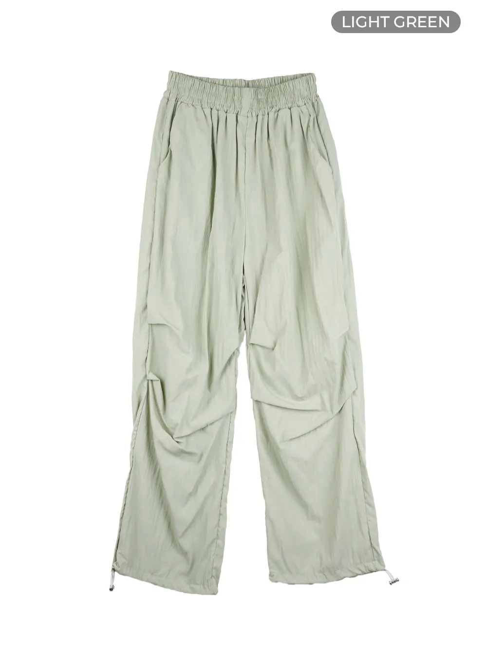 Banded Nylon Wide Fit Pants CL404