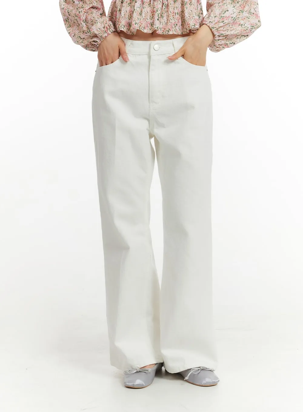 Basic Straight Leg Bootcut Pants OM405