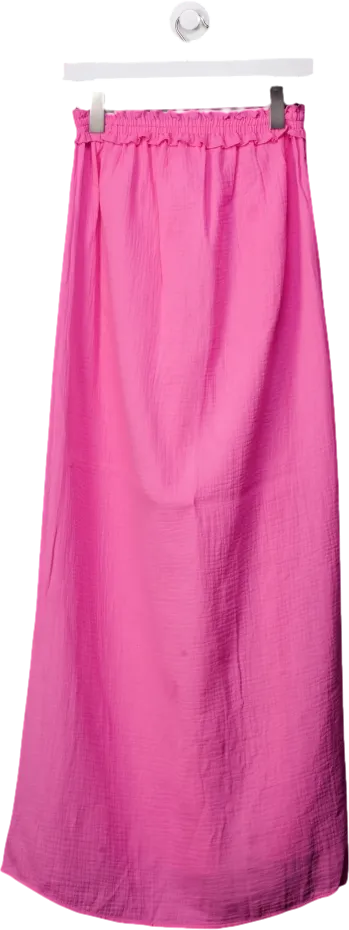 Bird & Knoll Pink Kahlo Strapless Cotton Dress UK XS