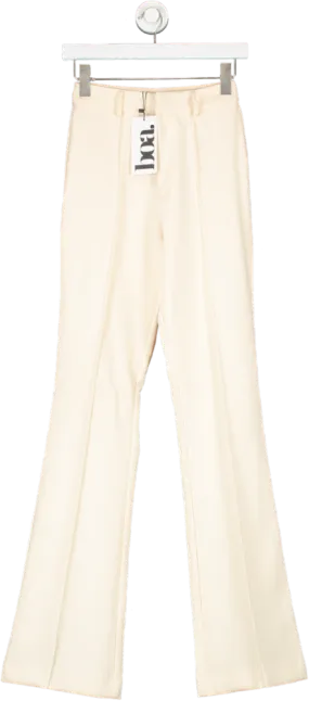 BOA Cream Wide Leg Suit Trousers UK XS