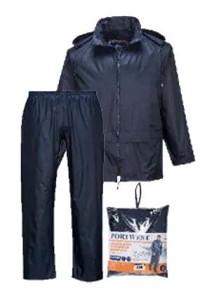 Budget Nylon PVC Coated Cheap Rain Suit- jacket and trouser set - L440