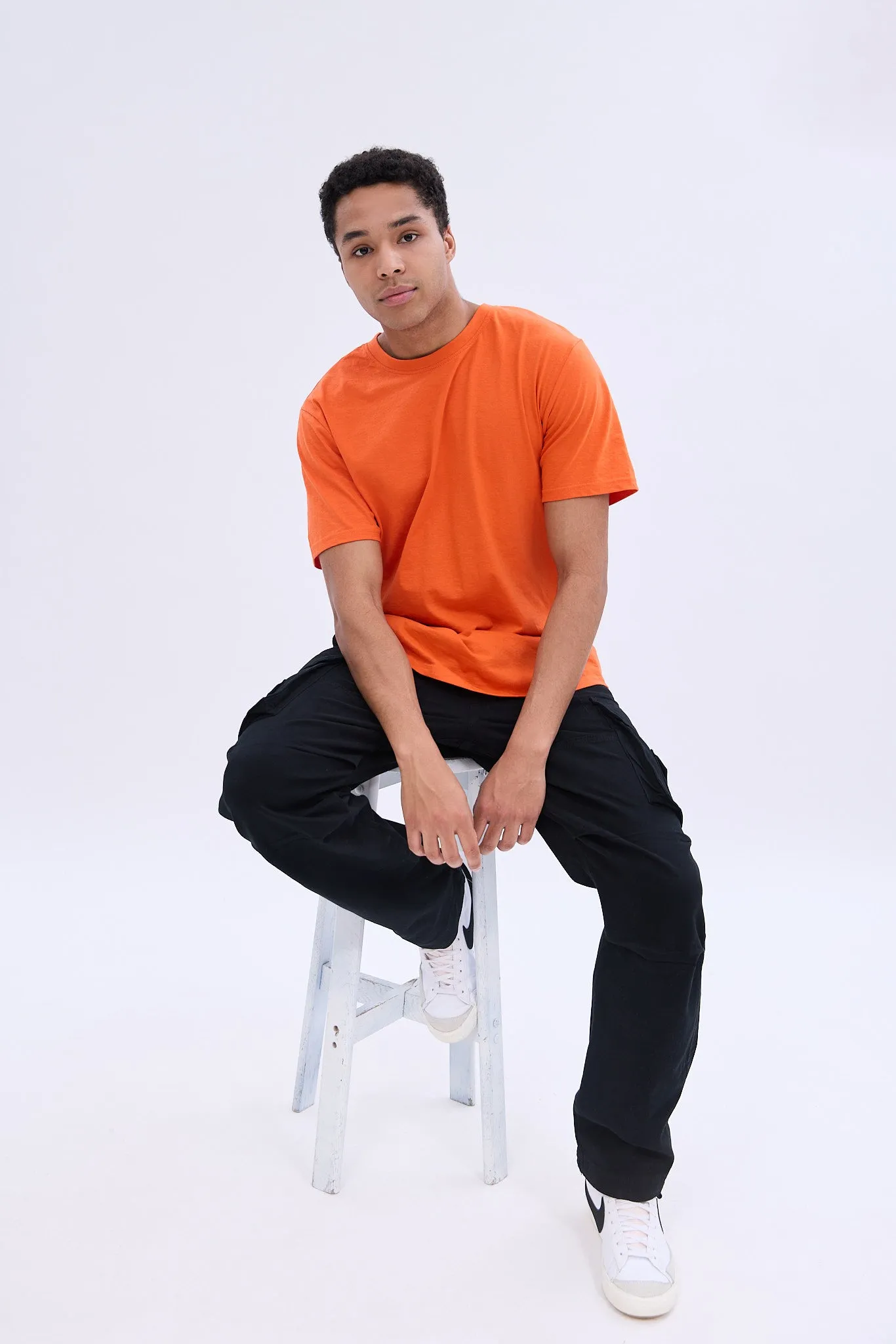 Cinched Relaxed Cargo Twill Pant