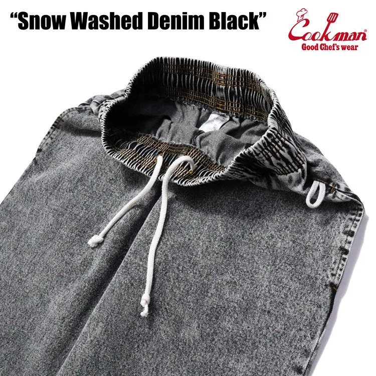 Cookman Chef Pants - Snow Washed Denim : Black