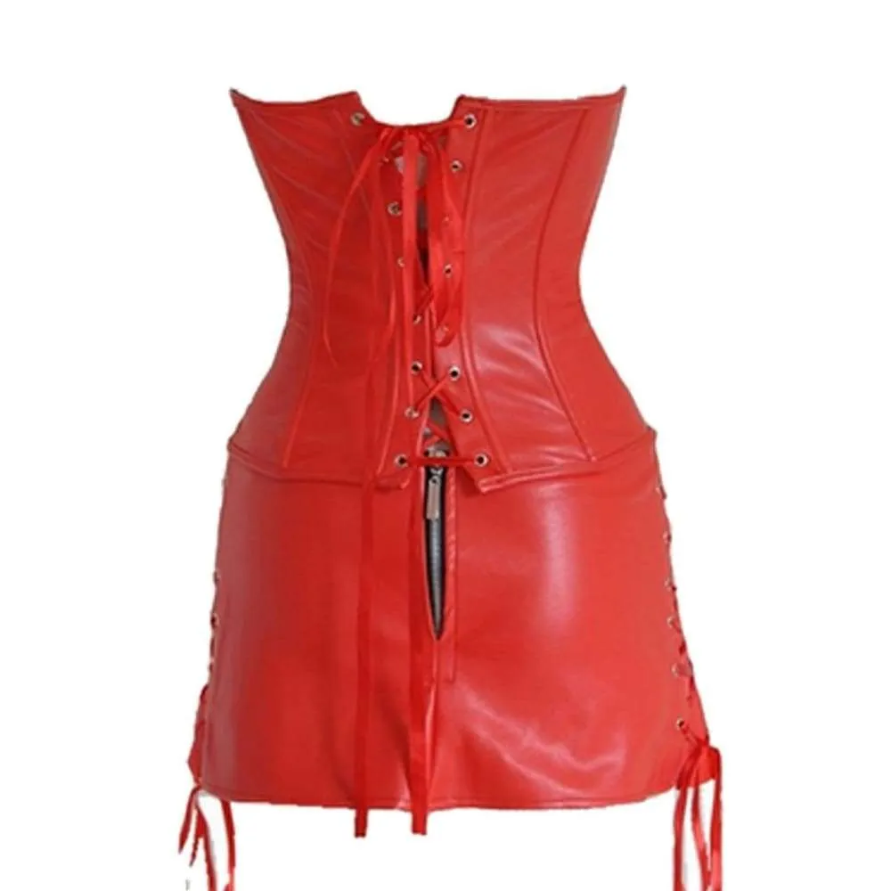 Corset Dress Drag Xena (Red)