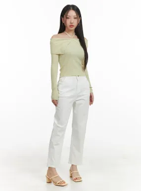 Cropped Straight Fit Pants OA415