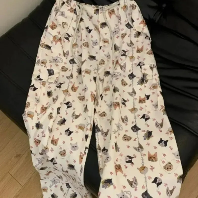 Cute Cat Printed Pants - Kimi