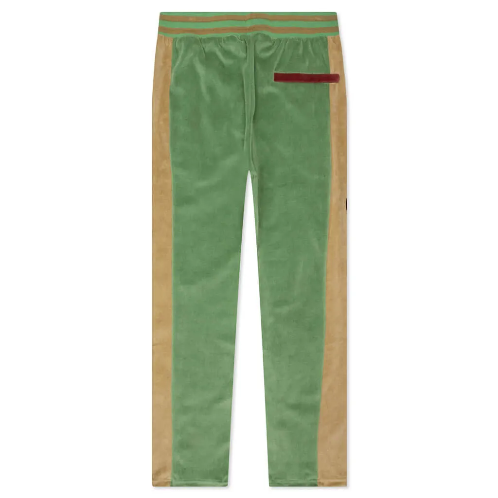 Dancer Velour Track Pants - Green