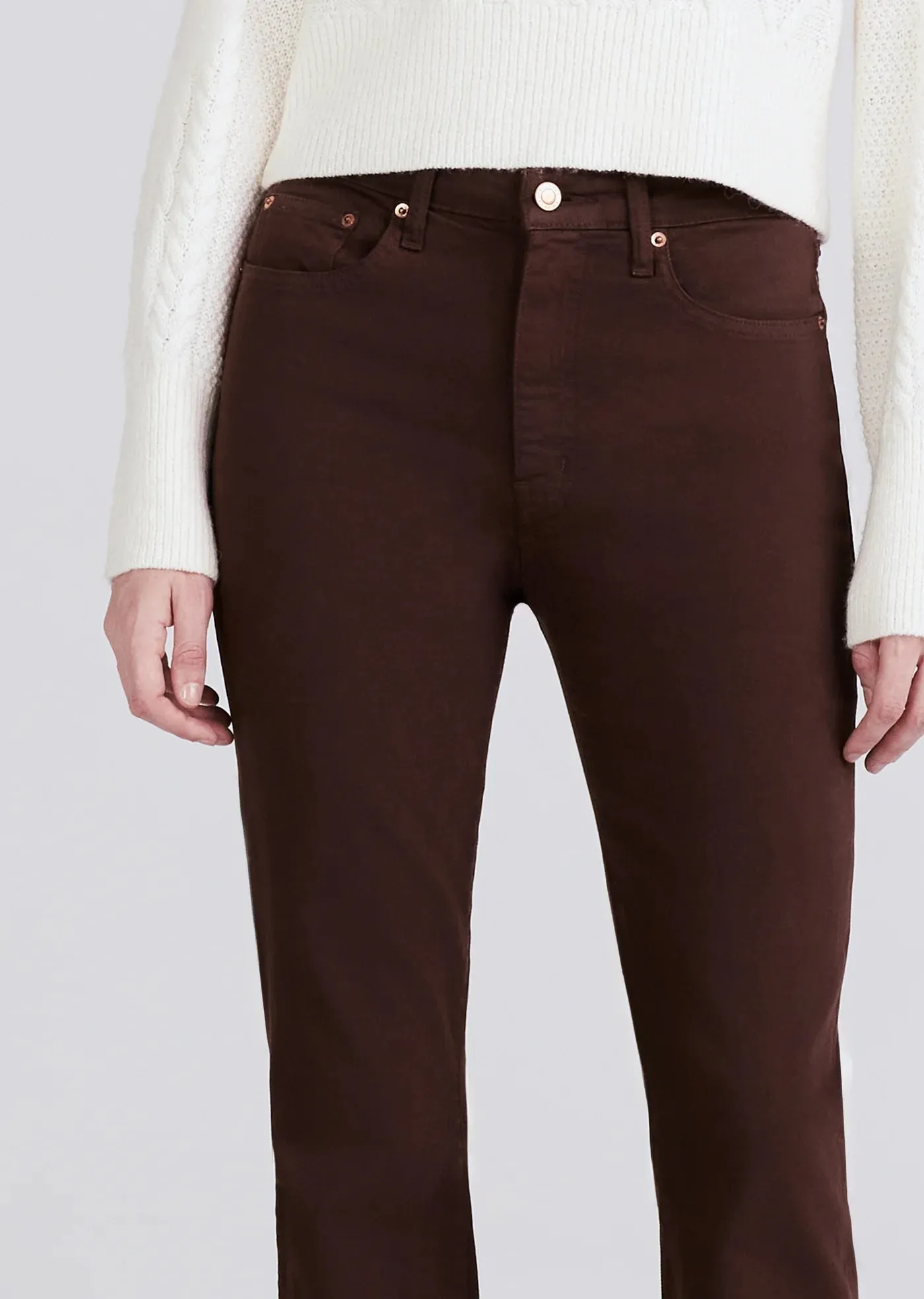 Derek Lam 10 Crosby High Rise Flare Jeans Chocolate