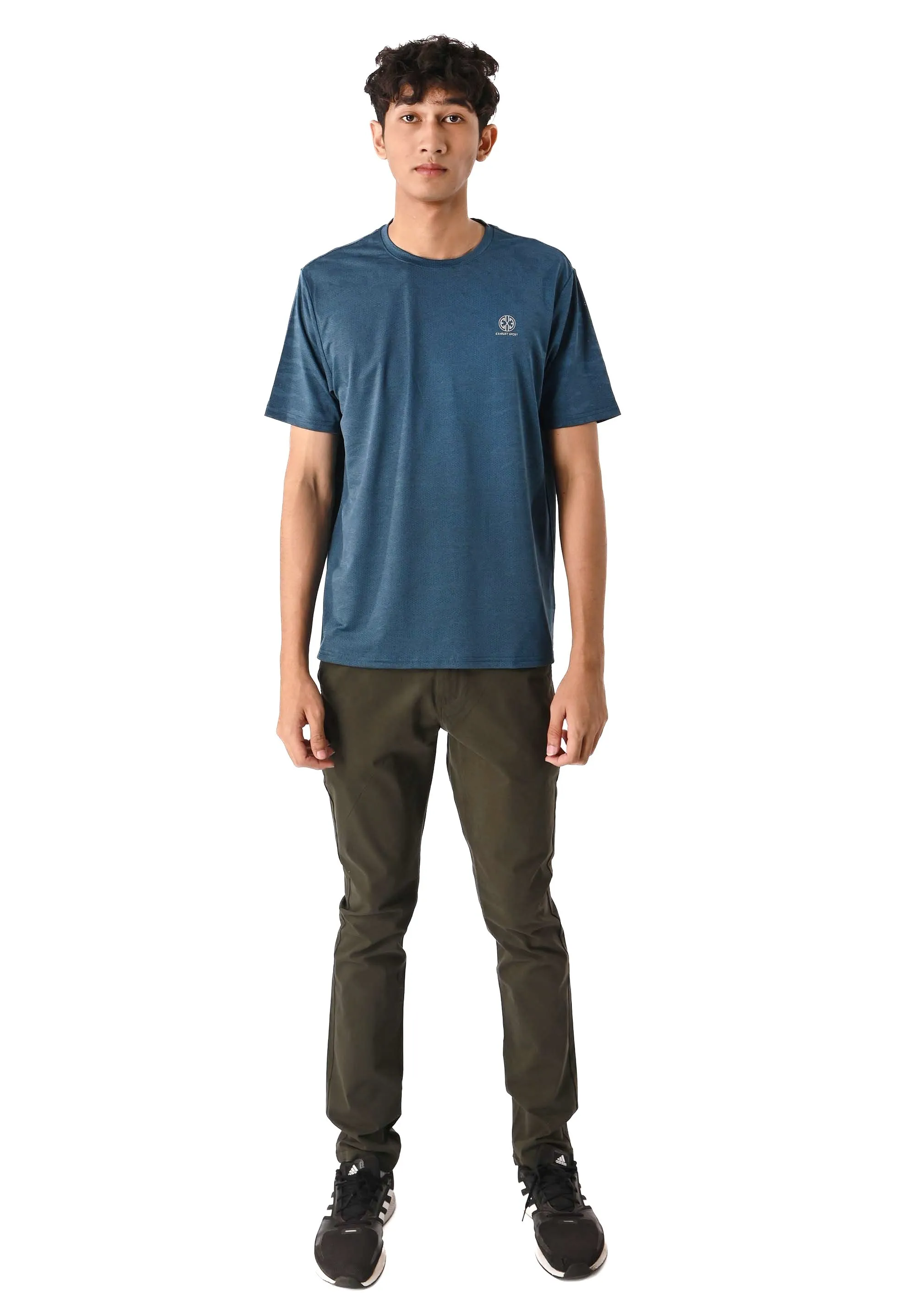 EXHAUST SHORT SLEEVE ROUND NECK T-SHIRT [FREE CUT] 1593