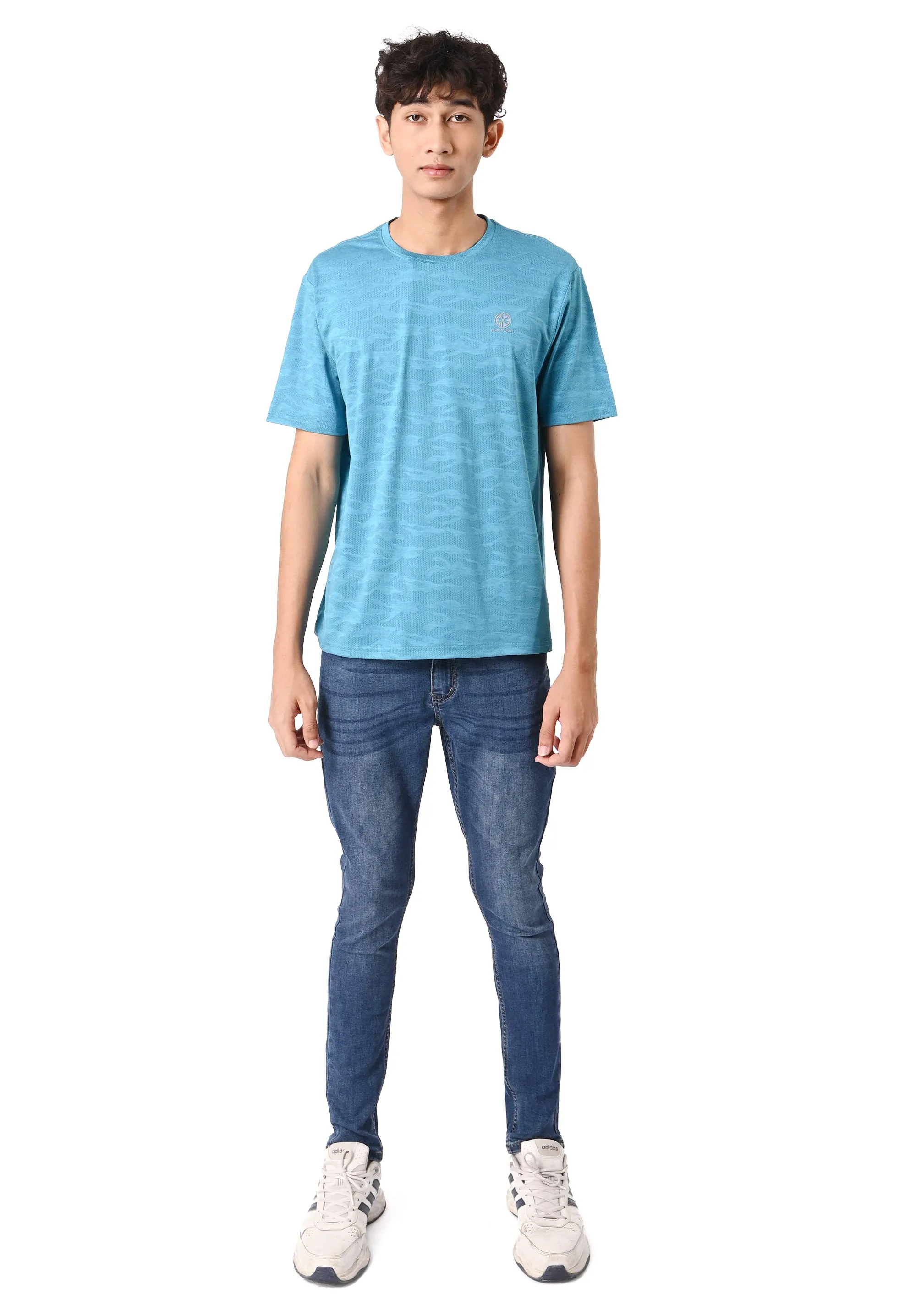 EXHAUST SHORT SLEEVE ROUND NECK T-SHIRT [FREE CUT] 1593