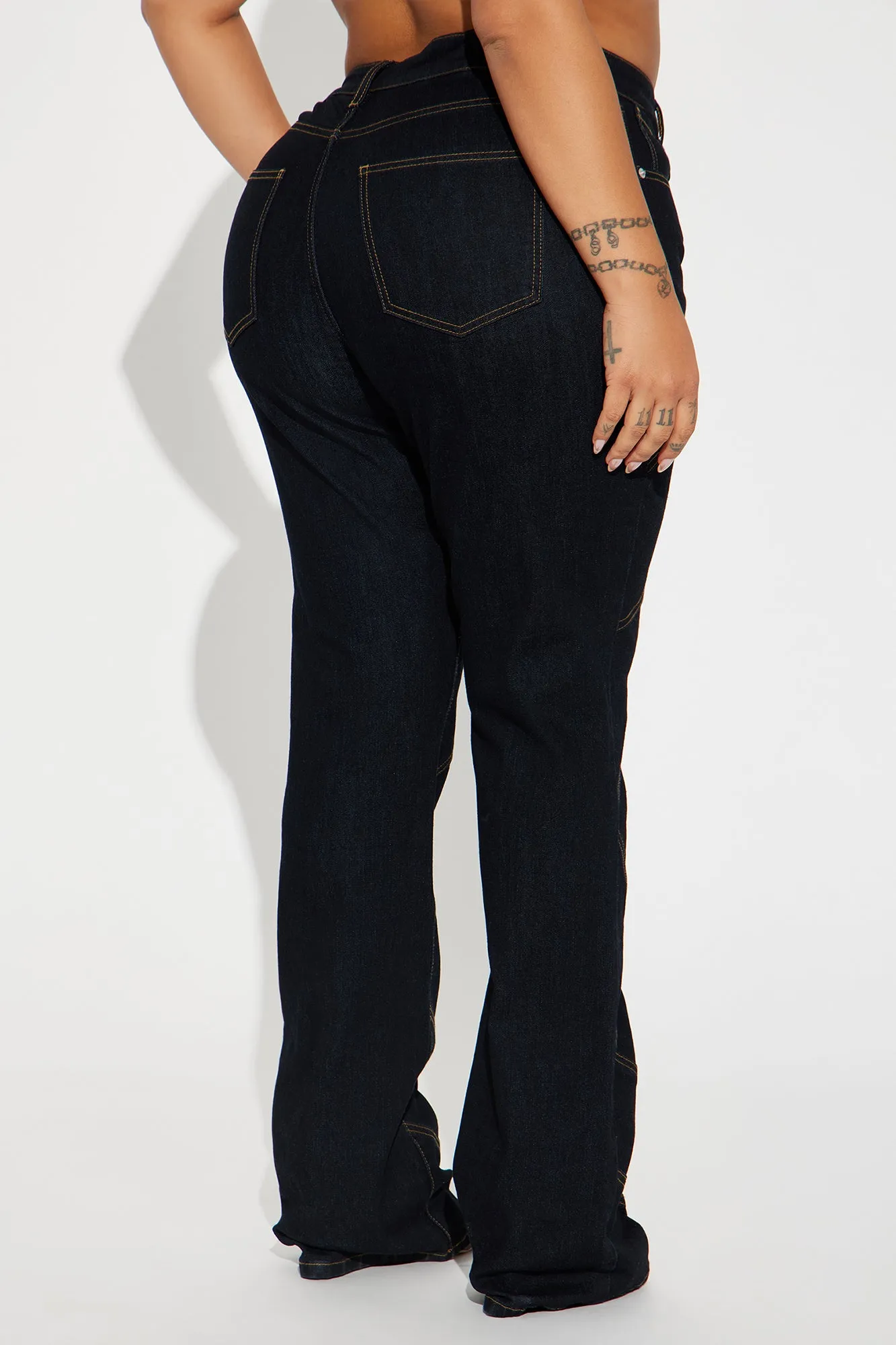 Fill You In Stretch Bootcut Jeans - Dark Wash