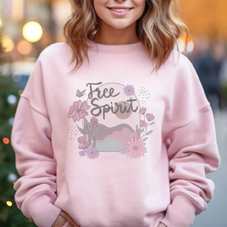 Free Spirit Boho Gildan Crewneck Sweatshirt