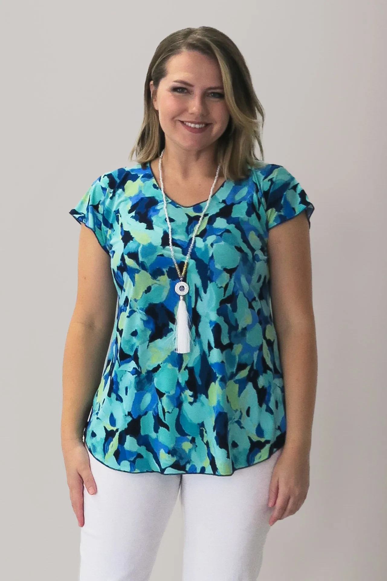 Gelato Print Short Sleeve Jersey Top