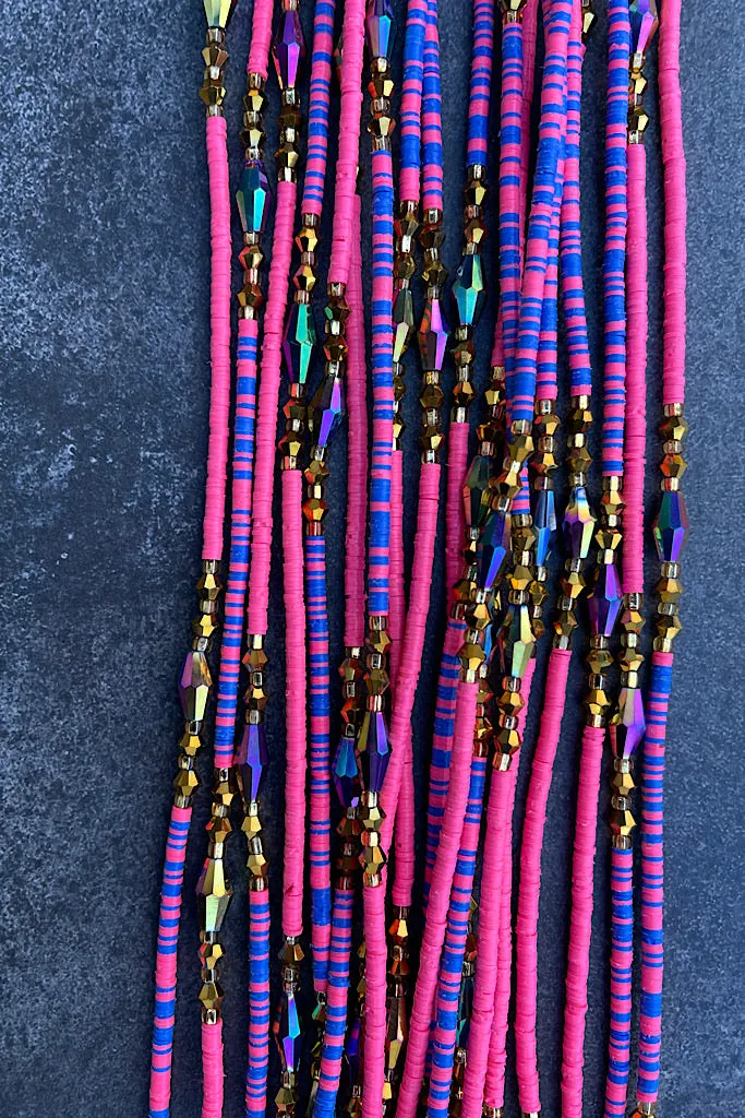 Good Vibes Flat Tie On Waist Beads