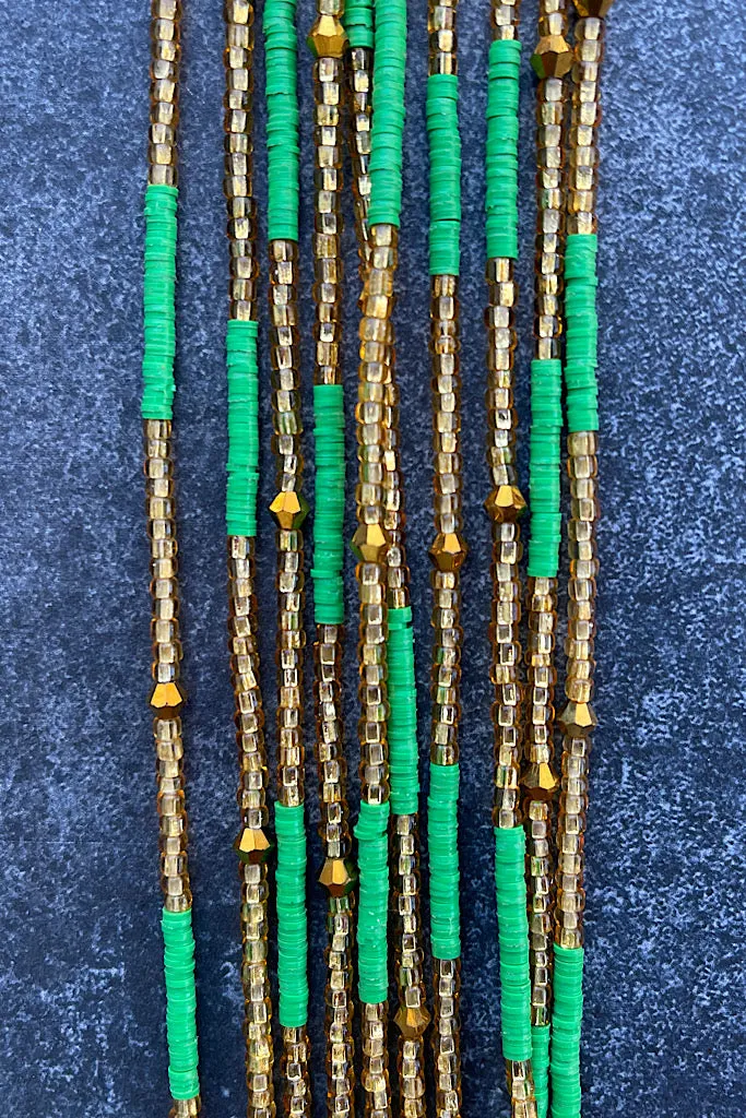 Jade Flat Tie On Waist Beads