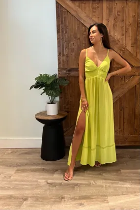 Jasper Dress / Solid Lime