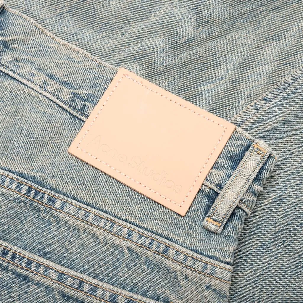 Loose Fit Jeans - Blue/Beige