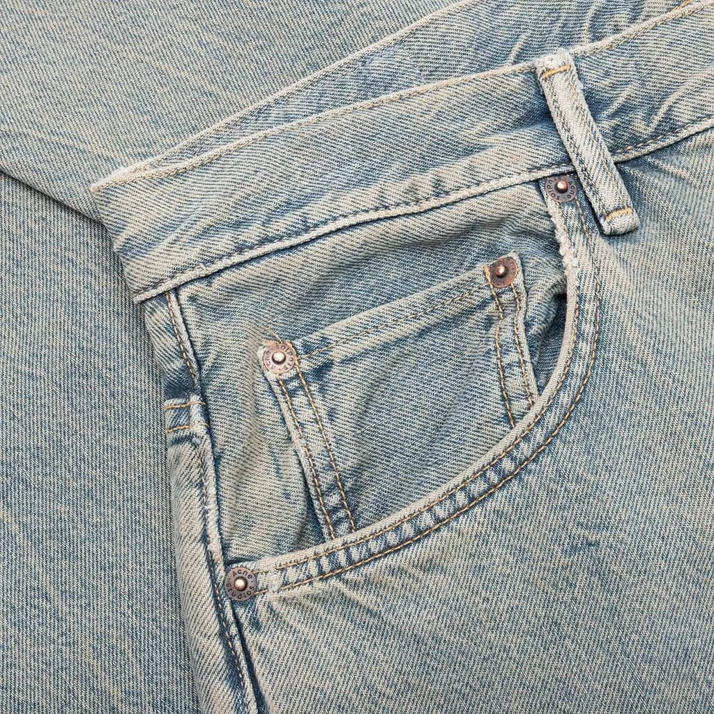 Loose Fit Jeans - Blue/Beige