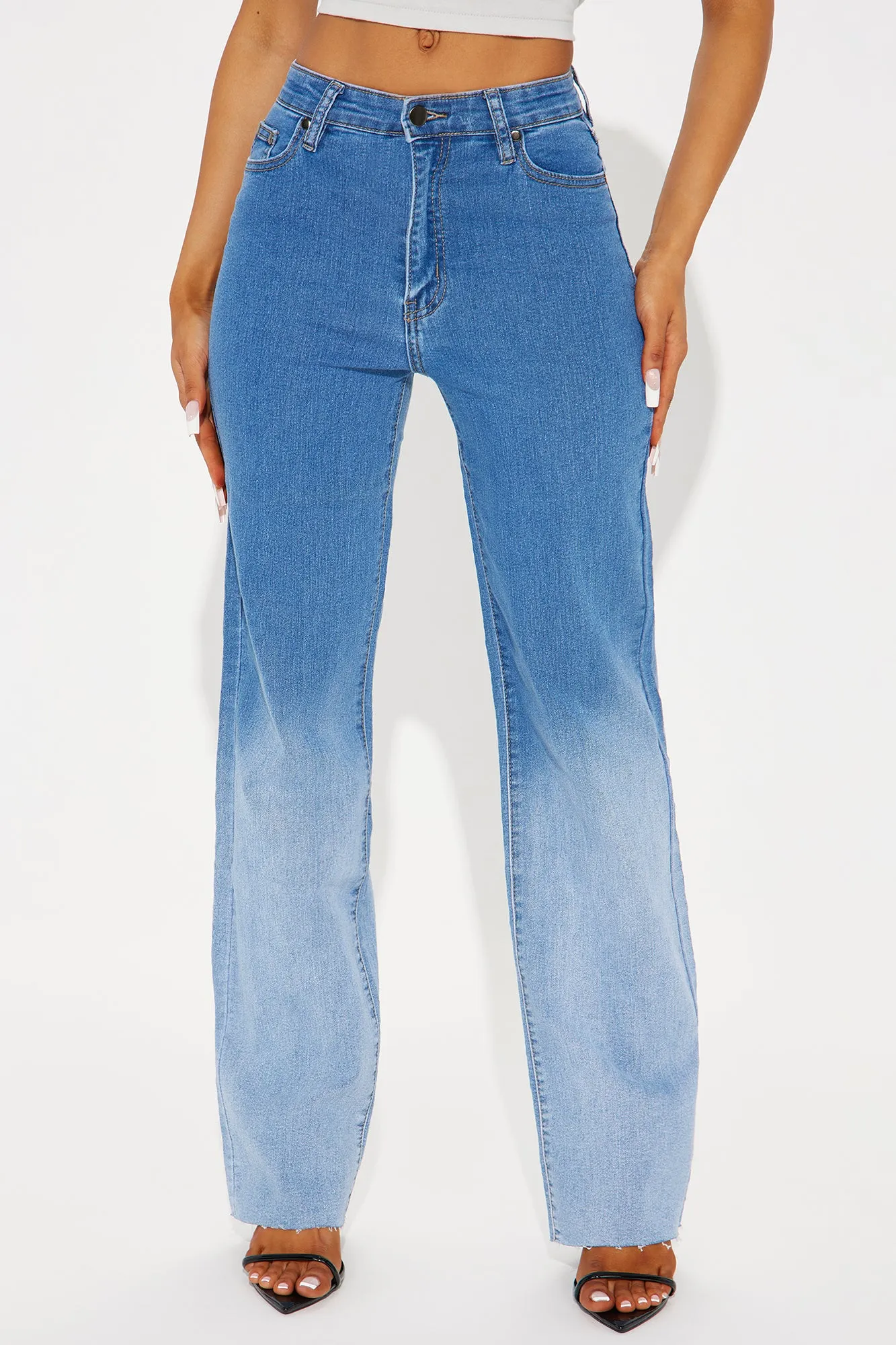 Making It A Habit Stretch Straight Leg Jeans - Medium Wash