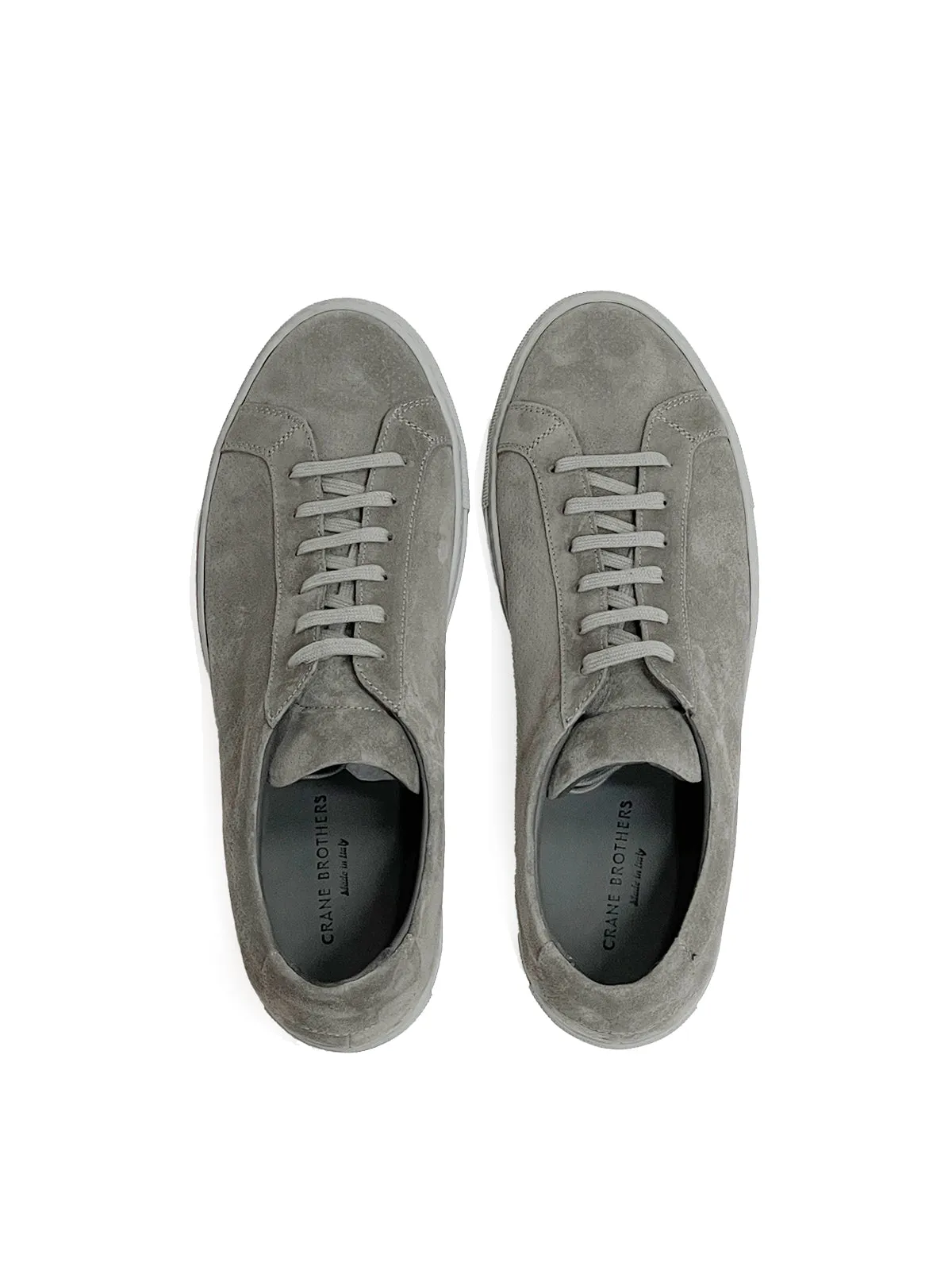 Mid Grey Perforated Suede Sneaker