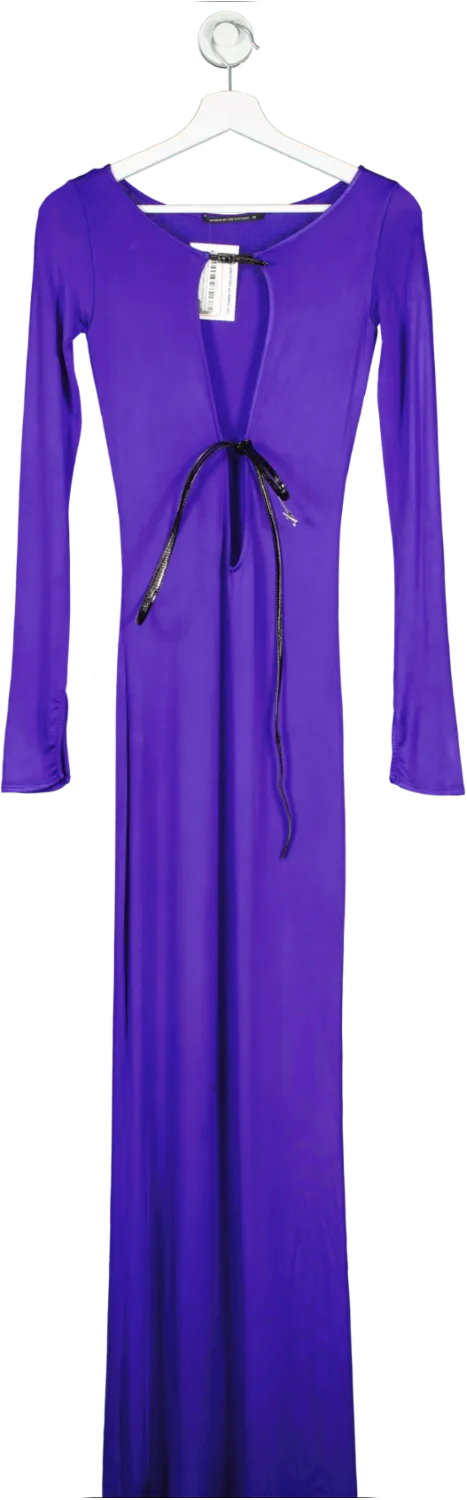 Museum of Fine Clothing Lolly Purple Jersey Long Dress UK 8