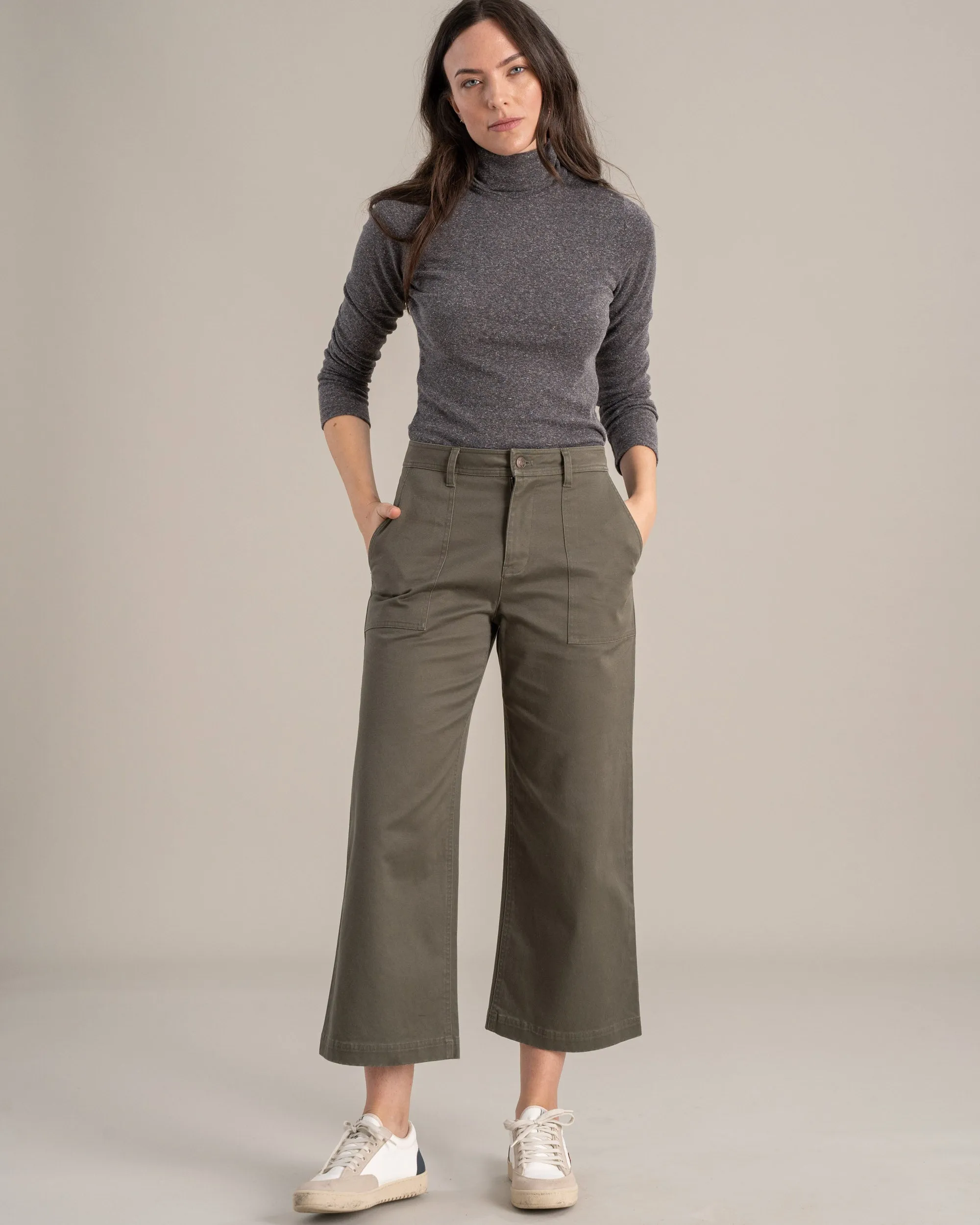 Organic Twill Wide Leg Pant