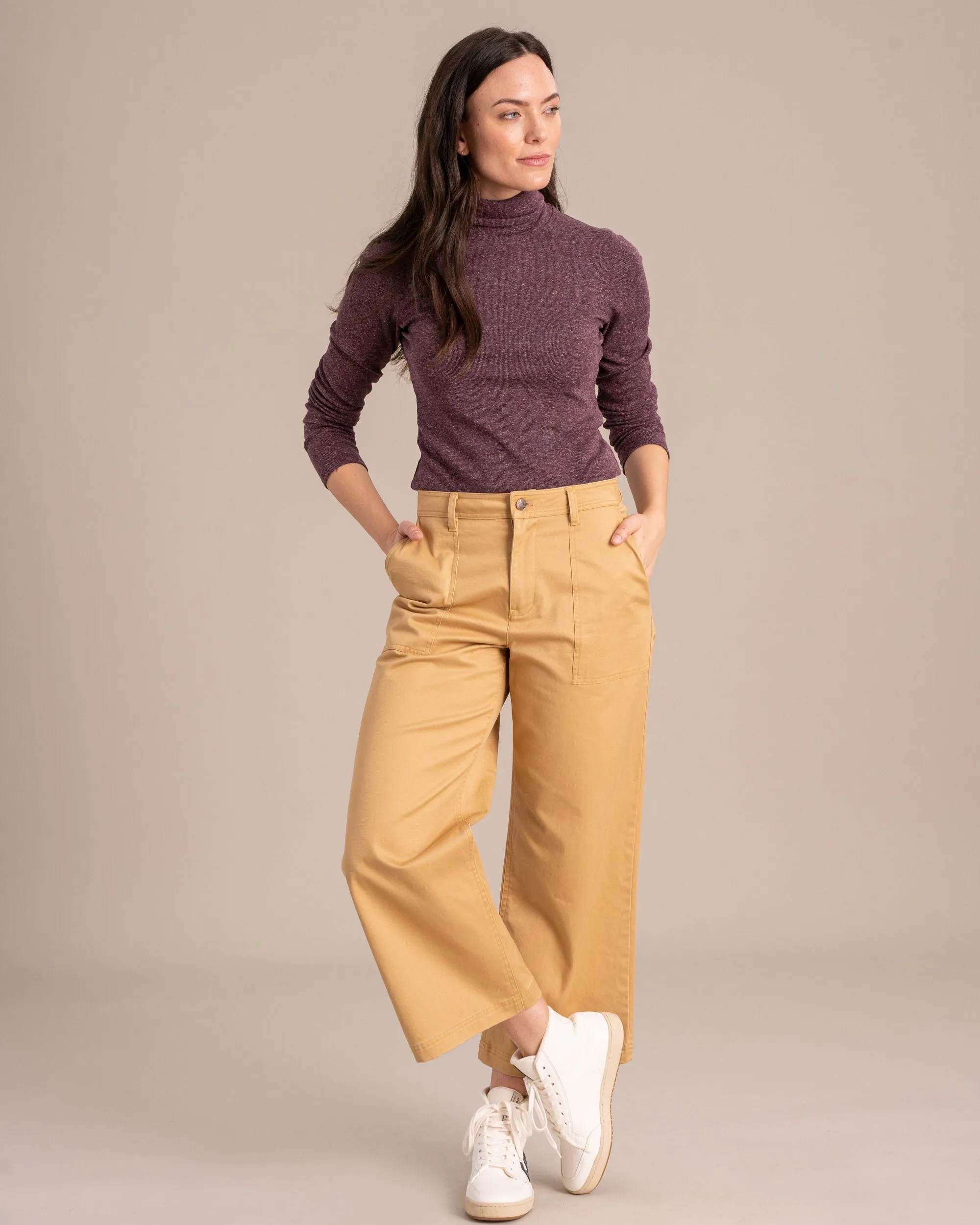 Organic Twill Wide Leg Pant