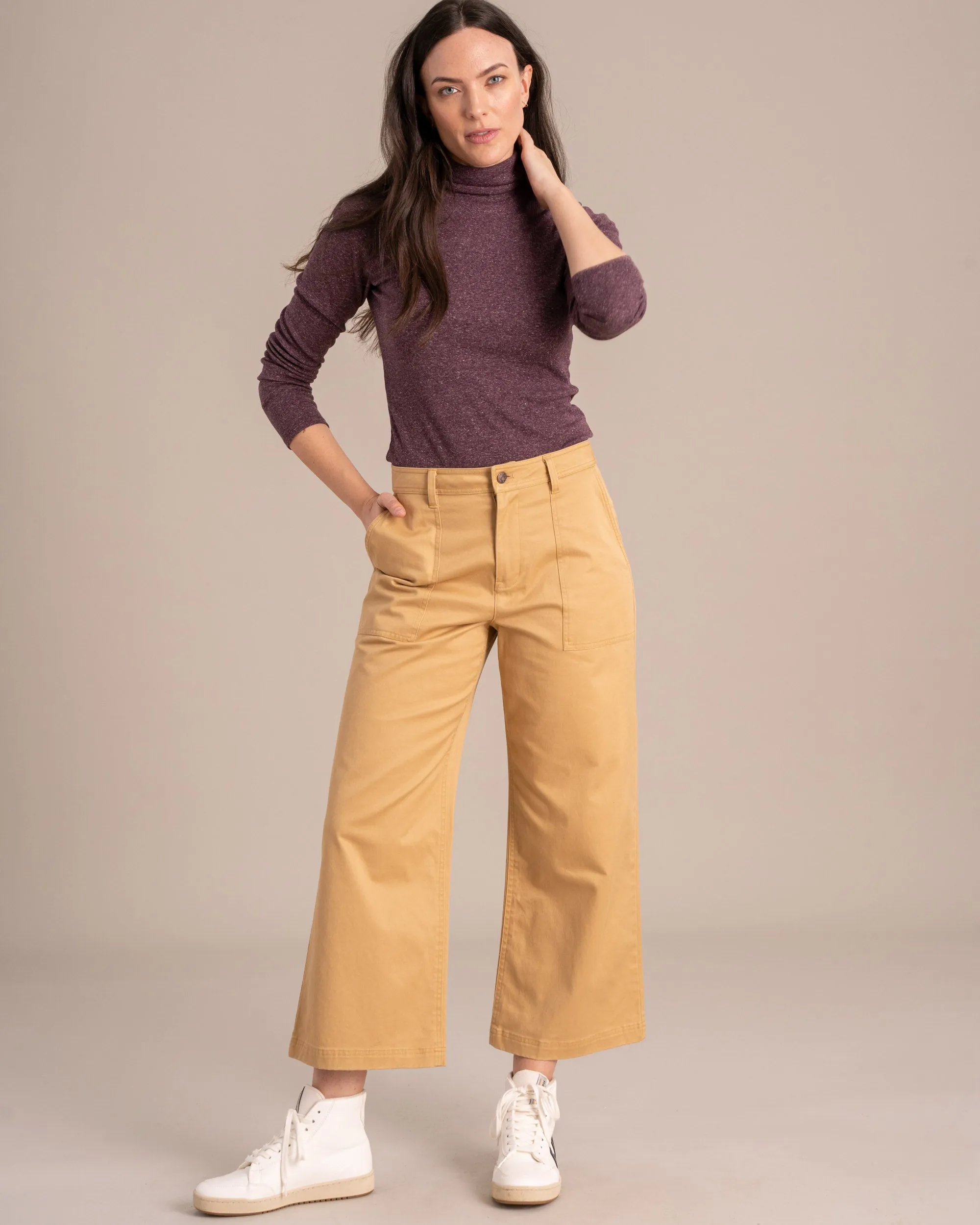 Organic Twill Wide Leg Pant