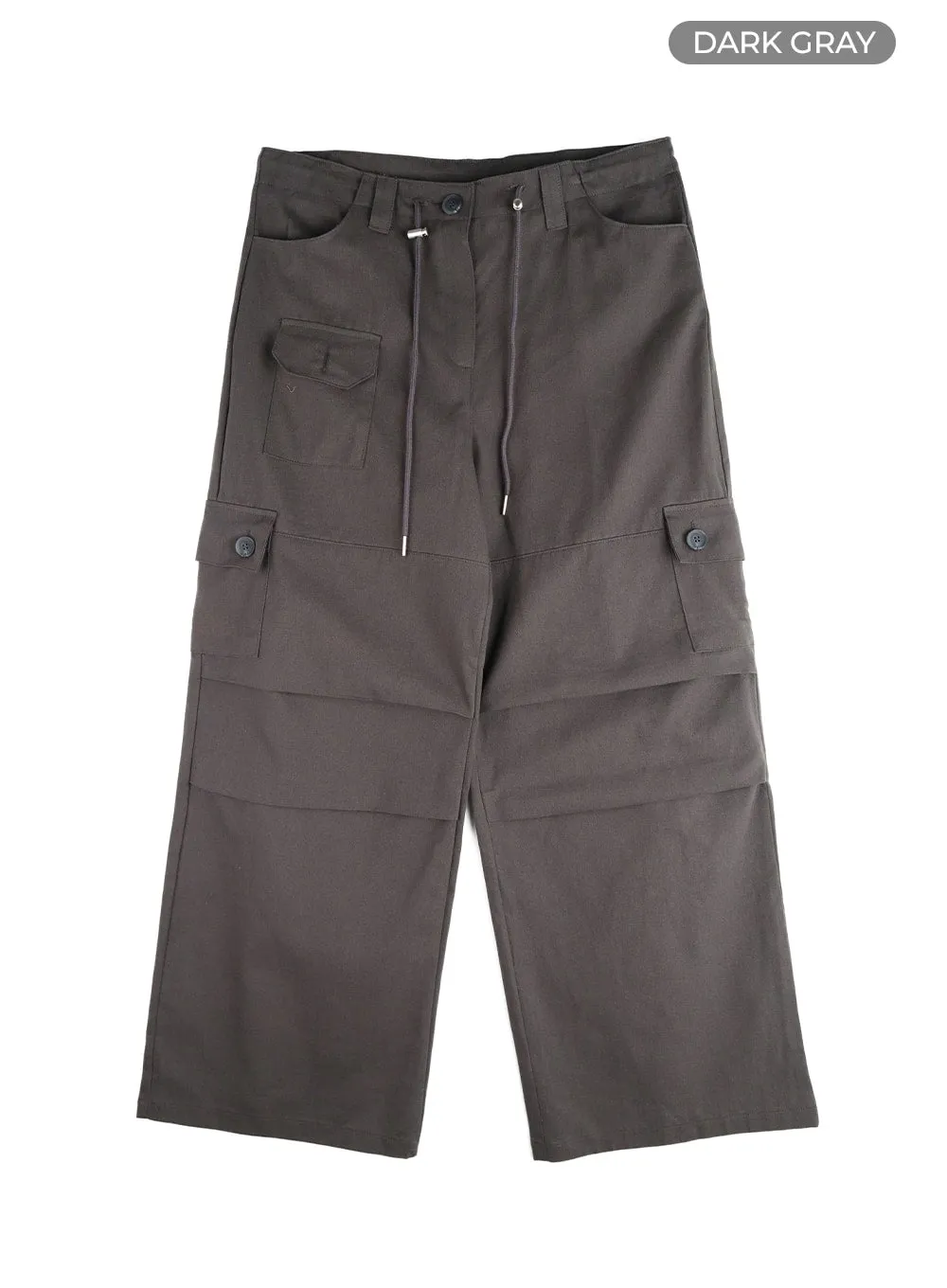 Pintuck Baggy Cargo String Pants CF429