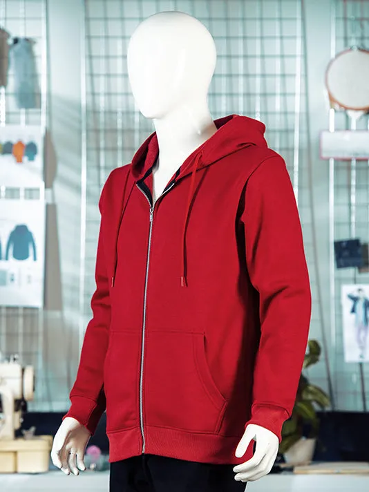 Plain Maroon Fleece Hoodie