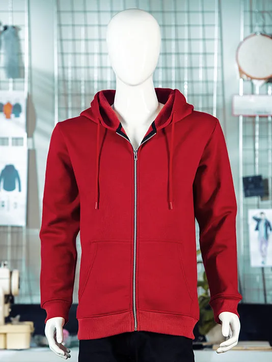 Plain Maroon Fleece Hoodie