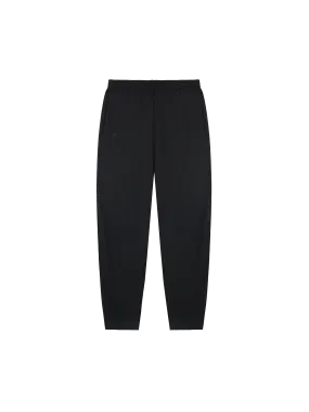 Recycled Wool Jersey Barrel-Leg Track Pants—black