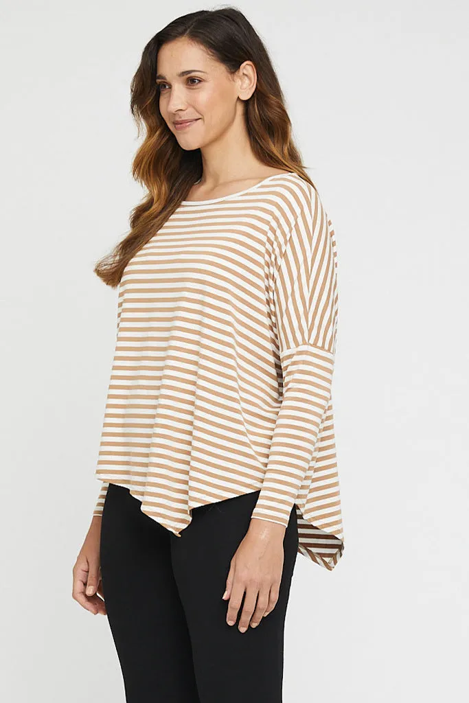 Relax Boatneck - Biscuit Stripe