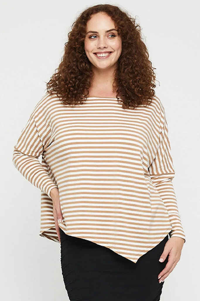 Relax Boatneck - Biscuit Stripe