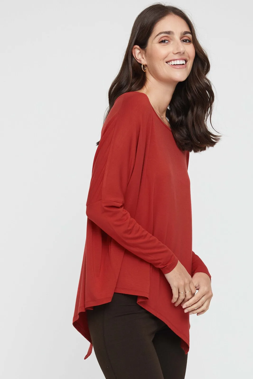 Relax Boatneck - Warm Red