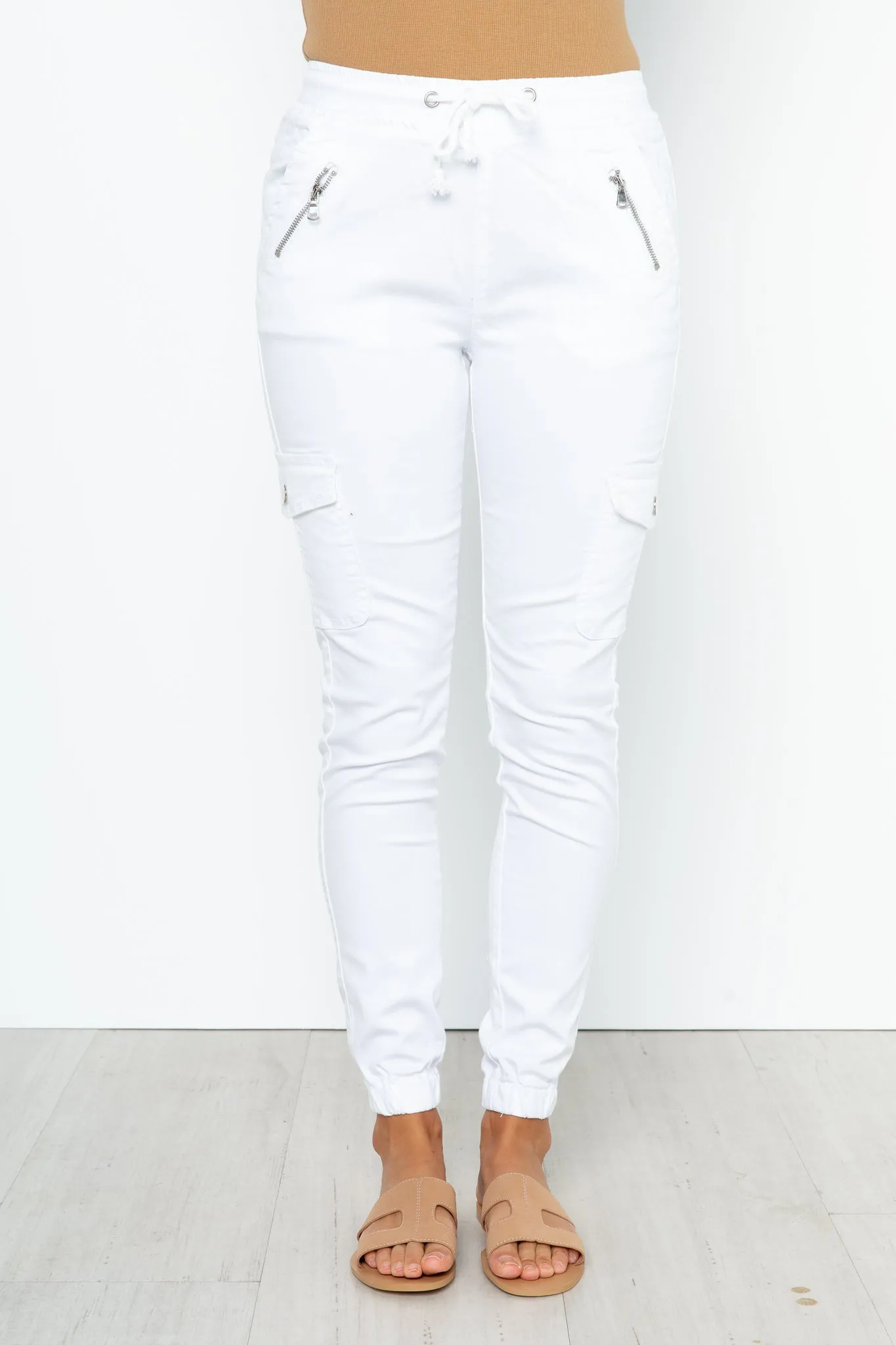 Remi Cargo Jeans - White