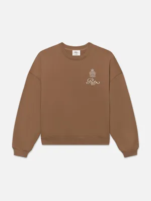 Ritz Unisex Breakfast In Bed Crewneck -- Camel