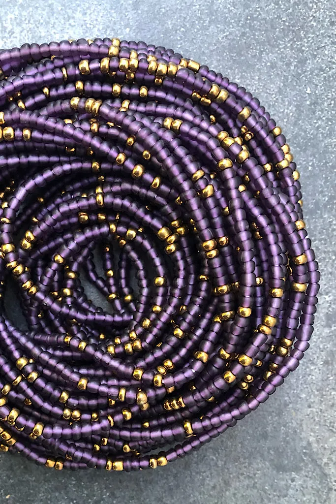 Royal Amethyst Tie On Waist Beads