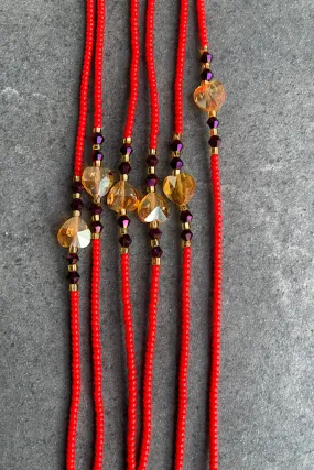 Sacred Hearts Tie On Waist Beads