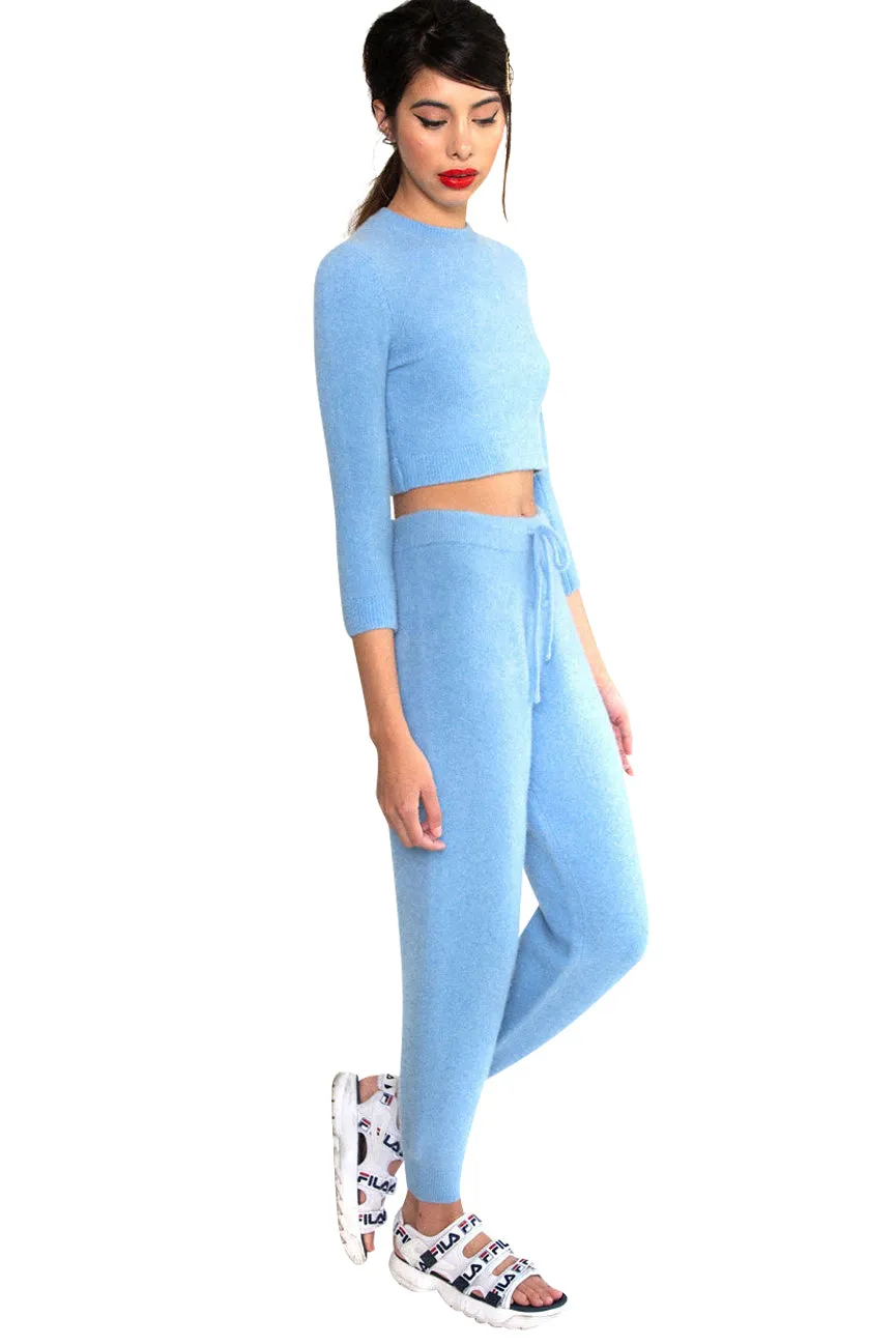 Sky Blue Cuddle Cashmere Joggers