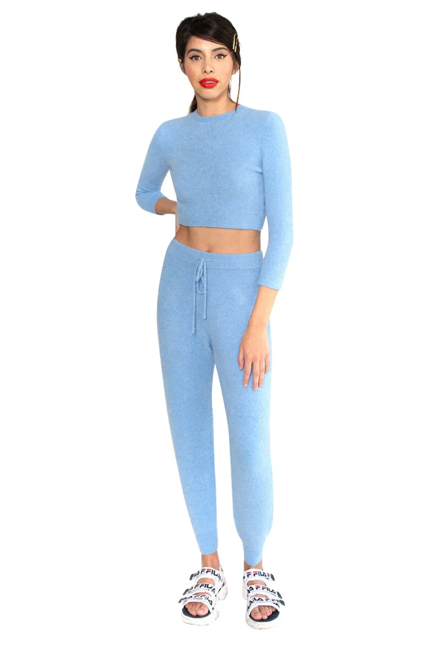 Sky Blue Cuddle Cashmere Joggers