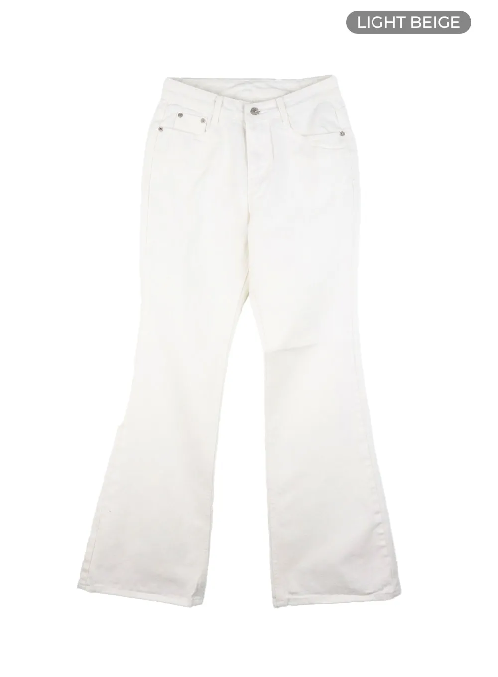 Solid Cotton Straight Pants CM415