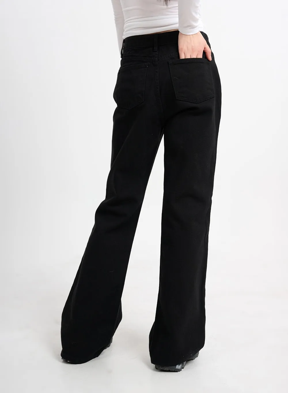 Solid Cotton Straight Pants CM415