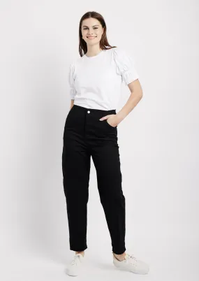 The Piecrust Jean in Black