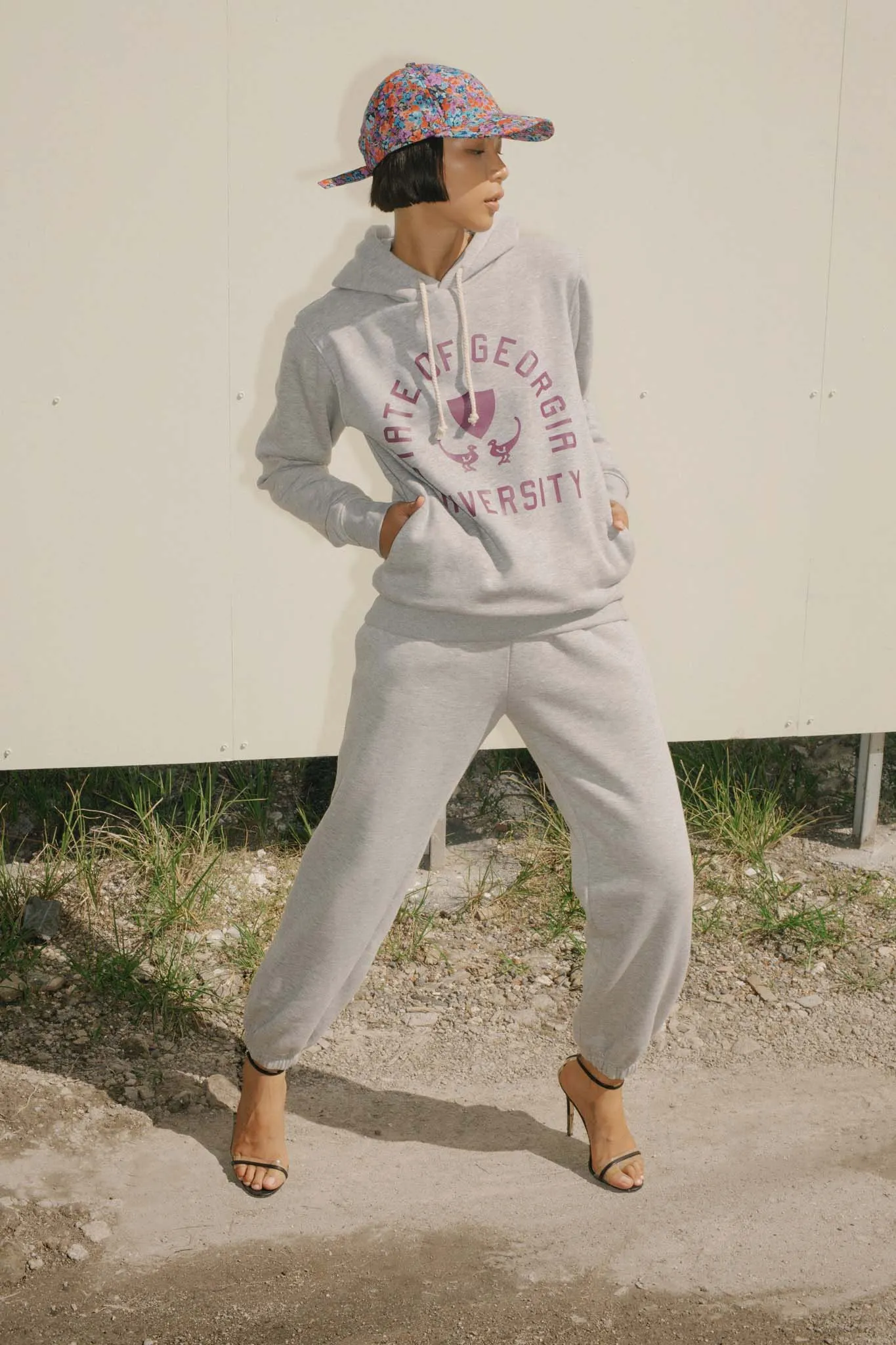 THE STATE OF GEORGIA TRACKIE PANTS - GREY MARLE