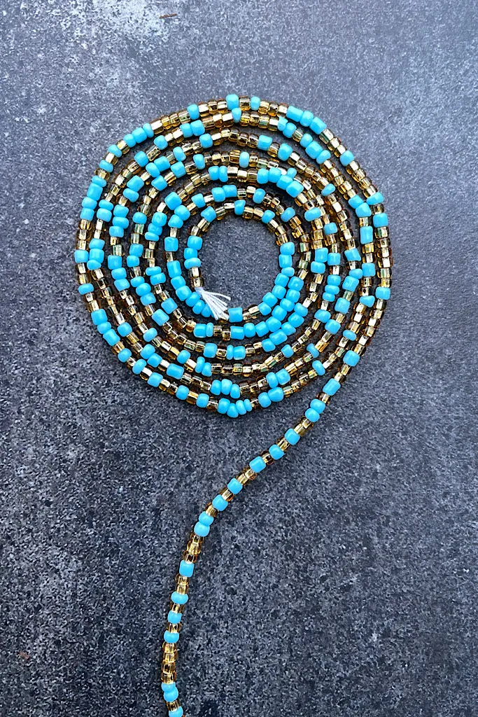 Tranquil Breeze Tie On Waist Beads